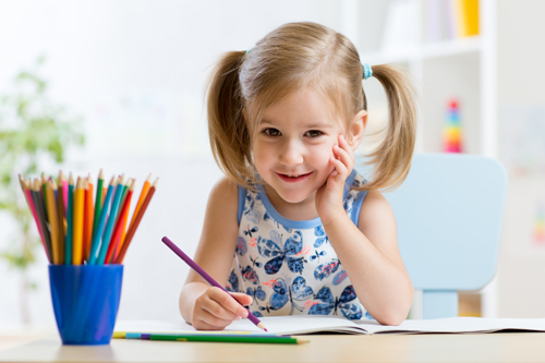 Girl at Desk